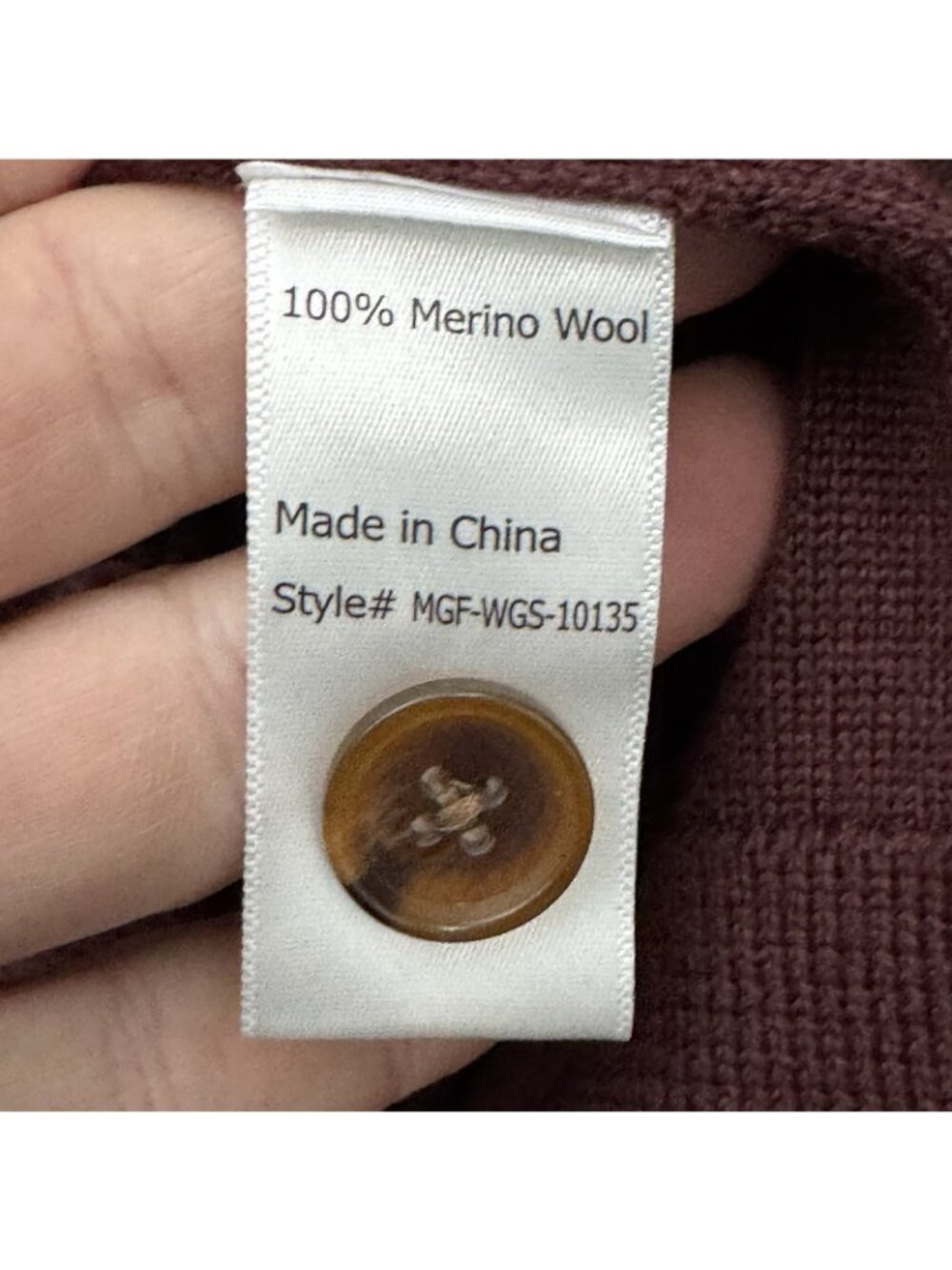 41 Hawthorn Merino Wool Cardigan Womens S Burgundy 3/4 Sleeve Button Front - Picture 6 of 8